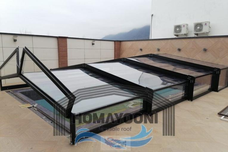 سقف متحرک استخر سقف متحرک المینیومی در سهیلیه