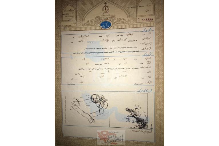 گلبهار زمین۲۵۰متری با سند ملک قیمت ۲۰ میلیون تومان